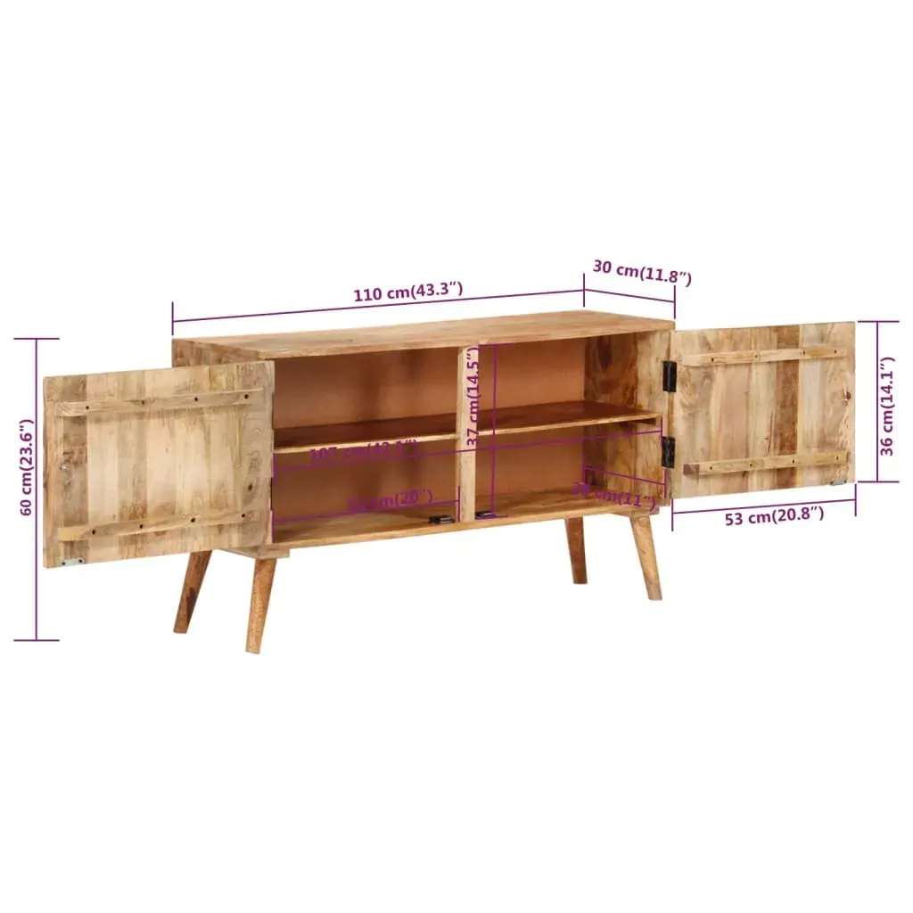 Sideboard Solid Mango Wood 110x30x60 cm Price