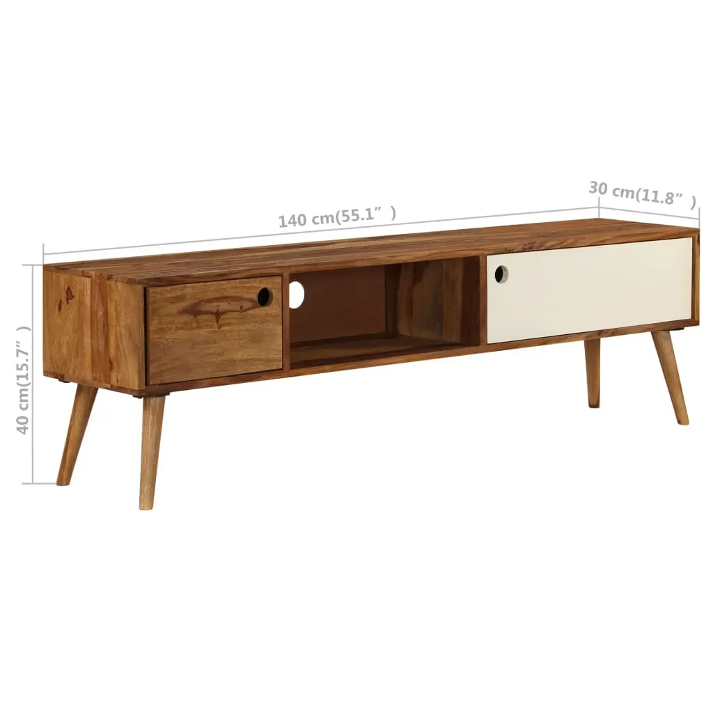TV Cabinet 140x30x40 cm Solid Acacia Wood Price