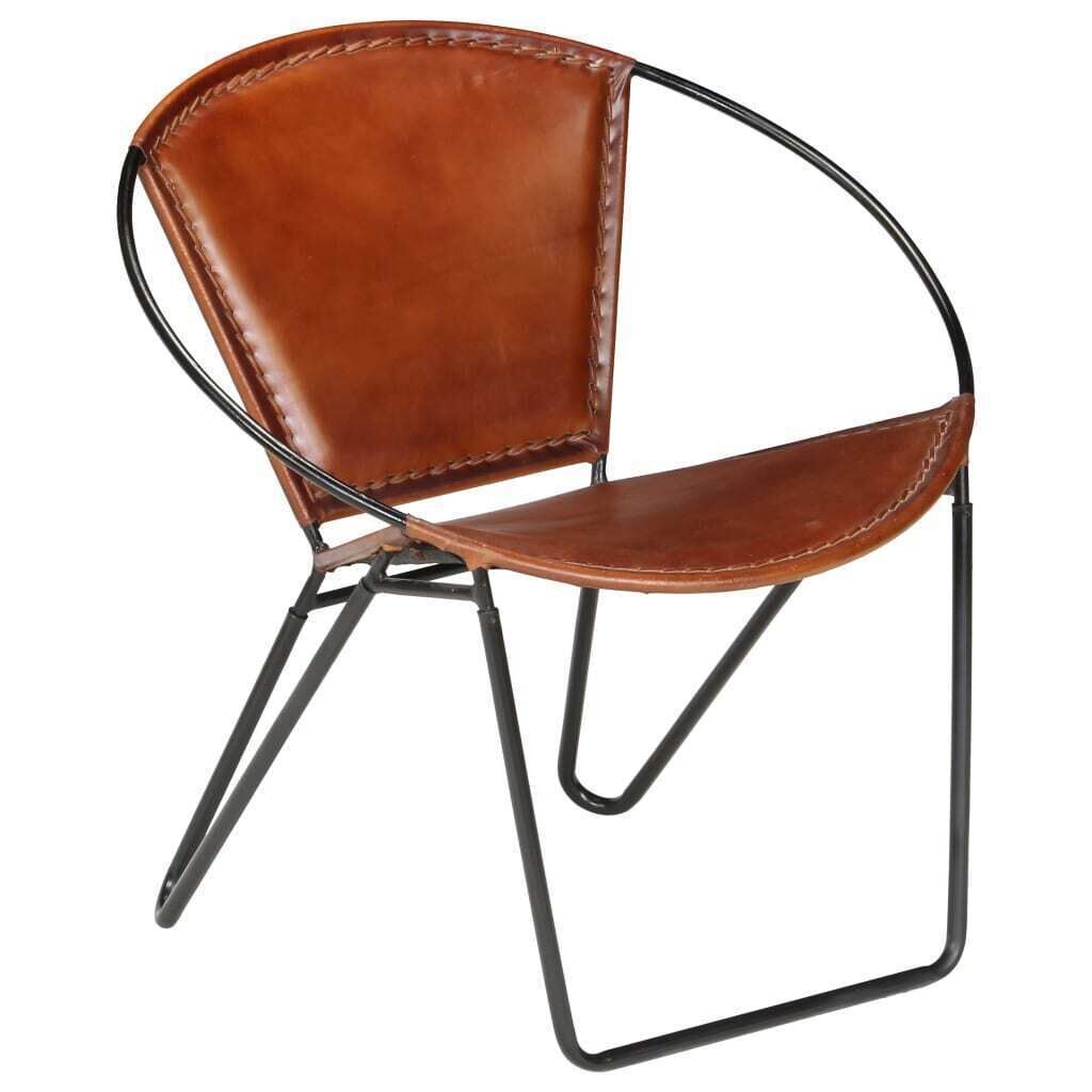 Chair Brown Real Leather Price