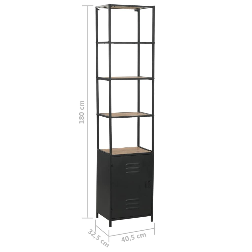 Bookcase Solid Firwood and Steel 40.5x32.5x180 cm Price