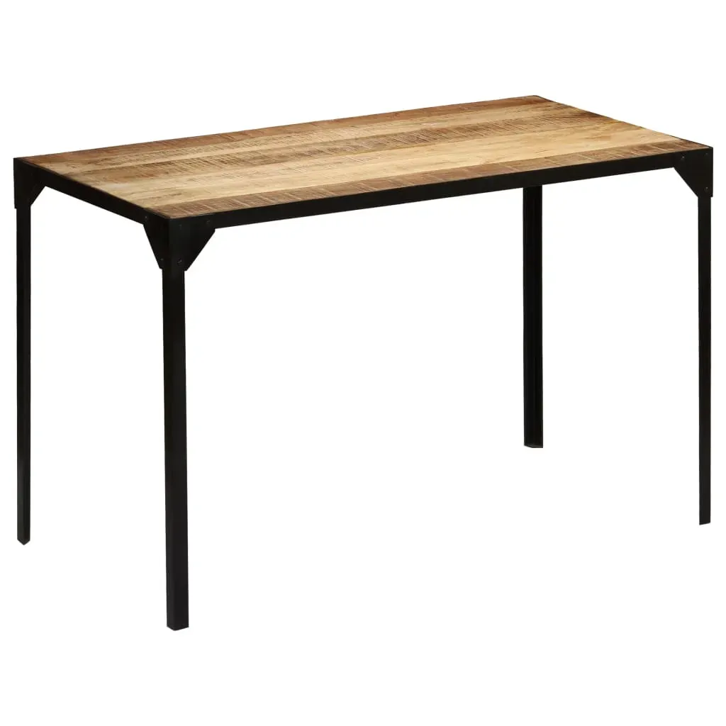Dining Table Solid Rough Mange Wood and Steel 120 cm Price