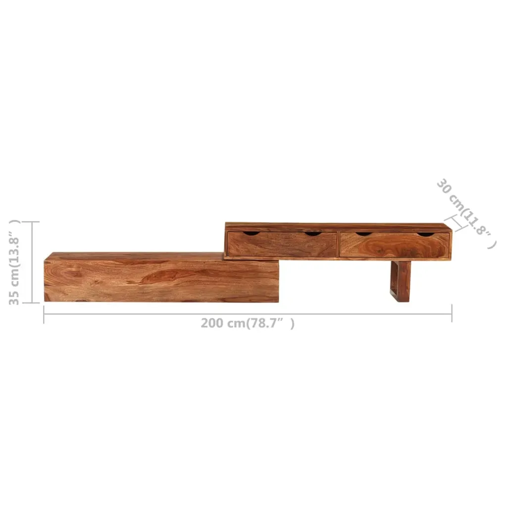 TV Cabinet Brown 200x30x35 cm Solid Wood Acacia Price
