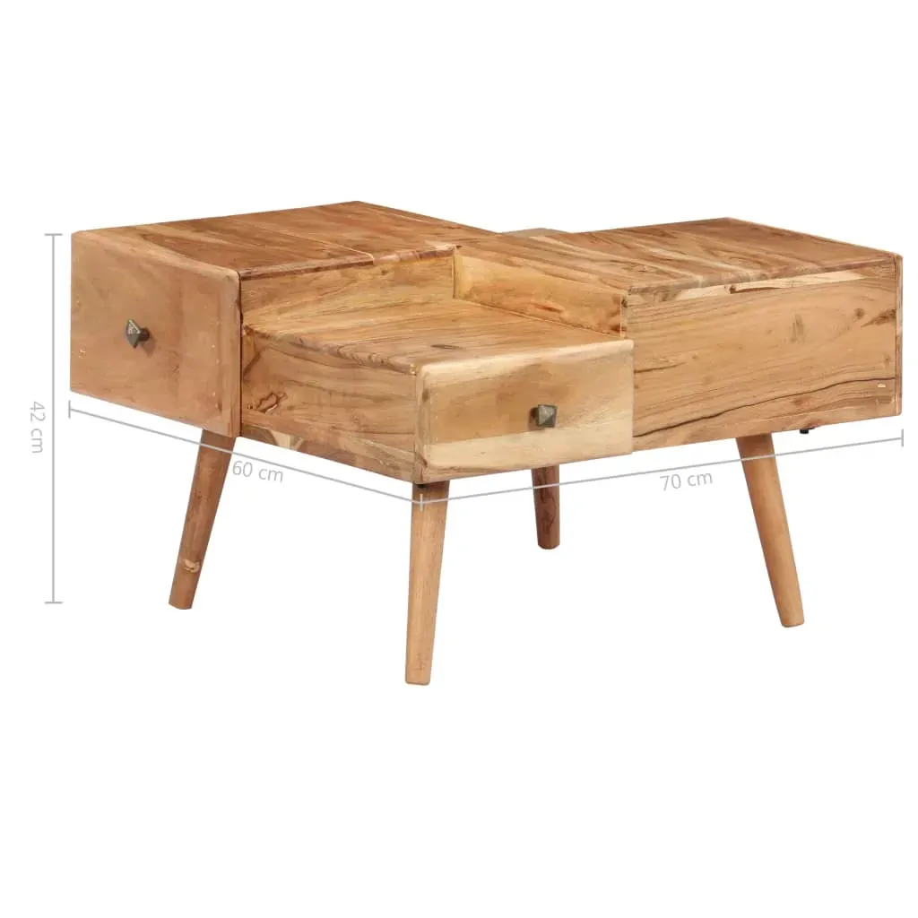 Coffee Table 70x60x42 cm Solid Acacia Wood Price
