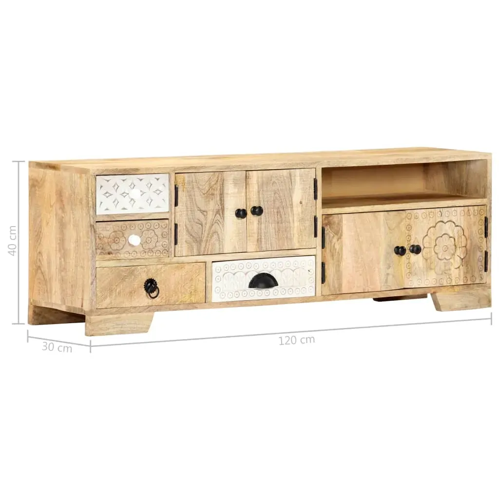 TV Cabinet 120x30x40 cm Solid Mango Wood Price
