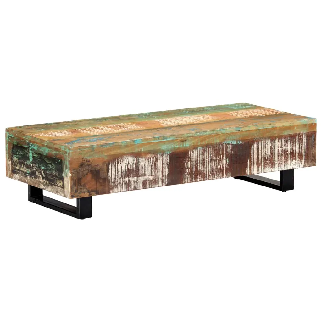 Coffee Table 120x50x30 cm Solid Reclaimed Wood and Steel Price