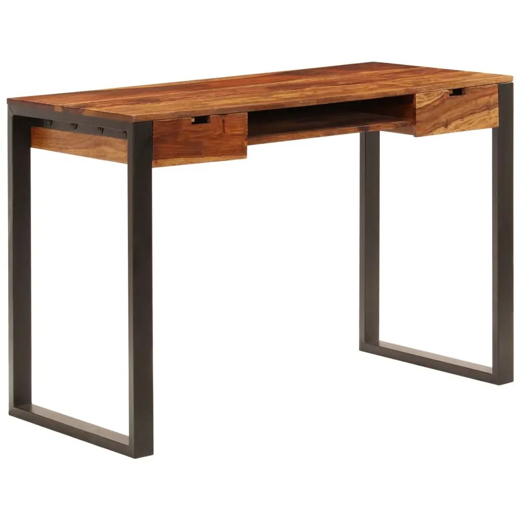 Desk 110x55x78 cm Solid Acacia Wood and Steel Price