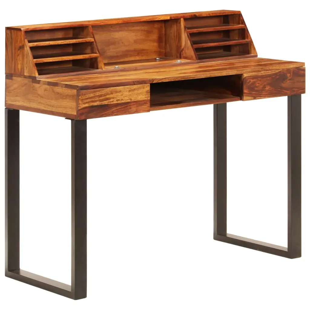 Desk 110x50x94 cm Solid Acacia Wood and Steel Price