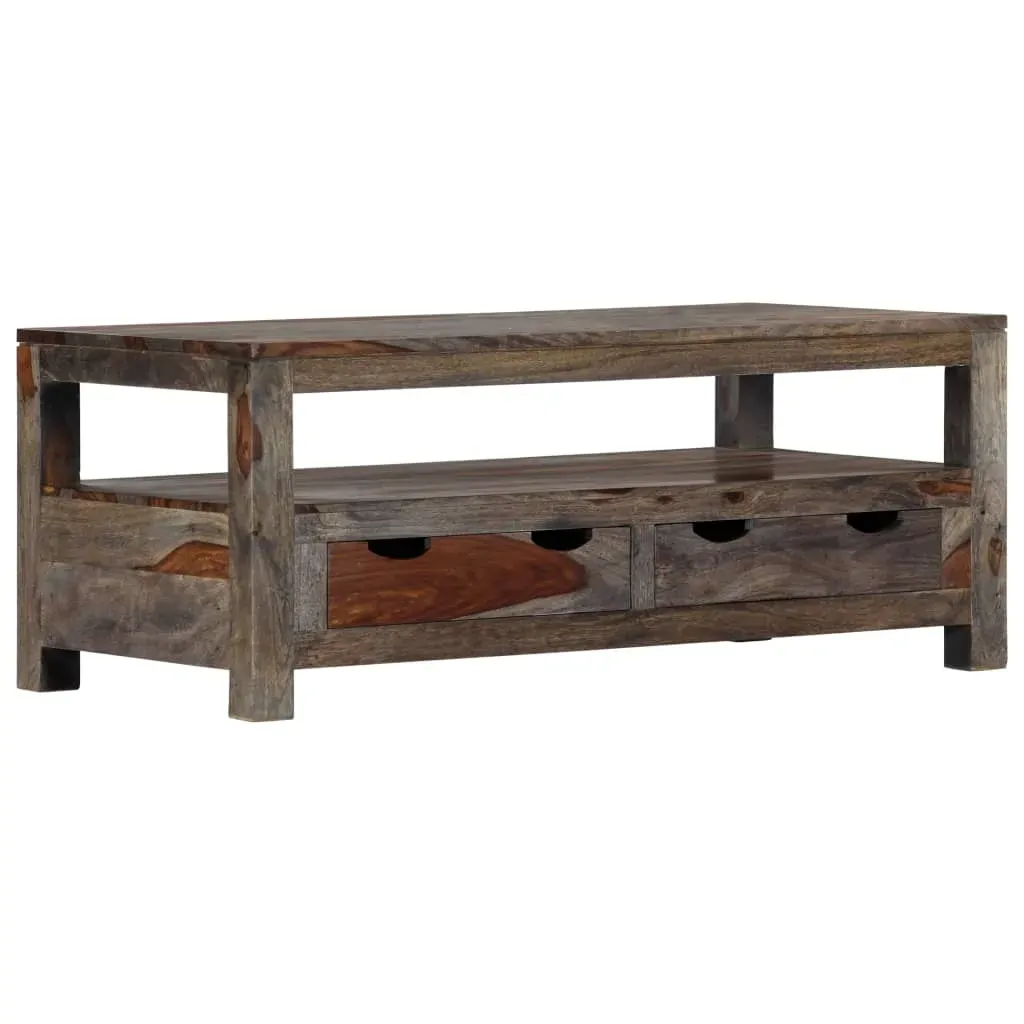 Coffee Table Grey 100x50x40 cm Solid Sheesham Wood Price
