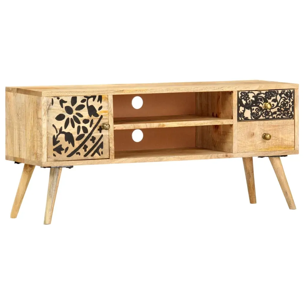 TV Cabinet 100x30x45 cm Solid Mango Wood Price