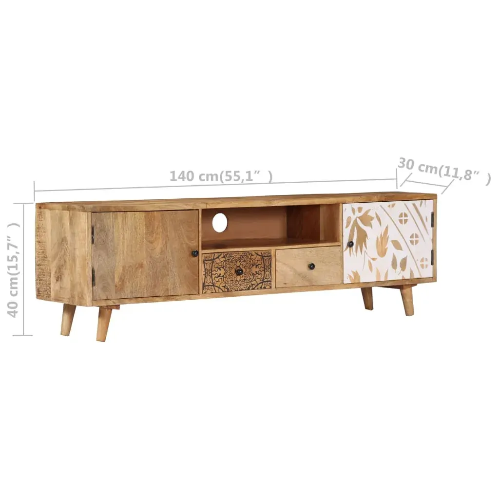 TV Cabinet 140x30x40 cm Solid Mango Wood Price