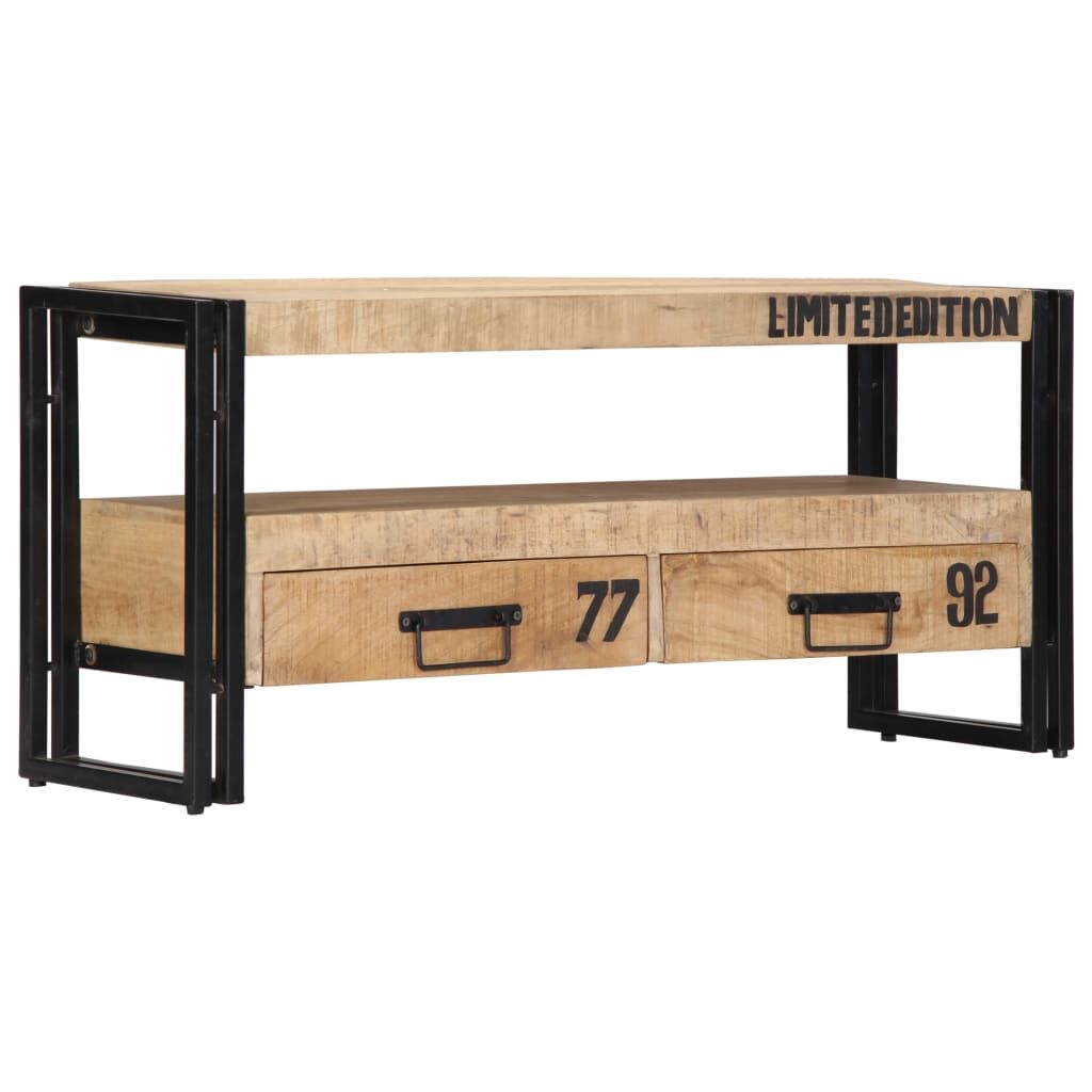 TV Cabinet 100x30x45 cm Solid Mango Wood Price