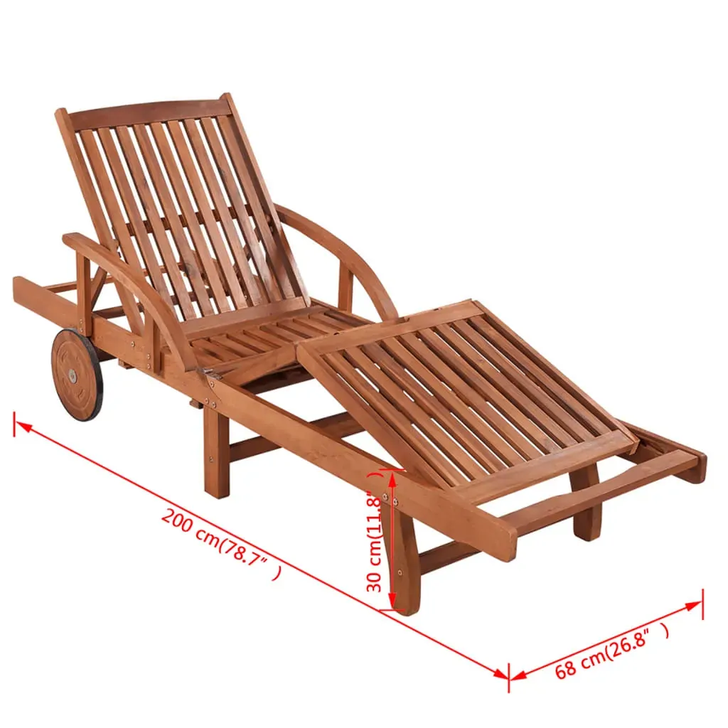 Sun Loungers 2 pcs with Table Solid Acacia Wood Price