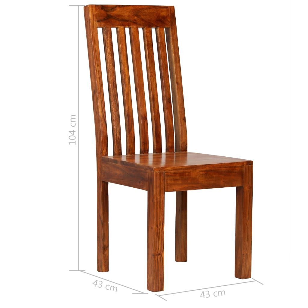 Dining Table Set 7 Pieces Solid Acacia and Mango Wood ( 245640+3x245645) Price