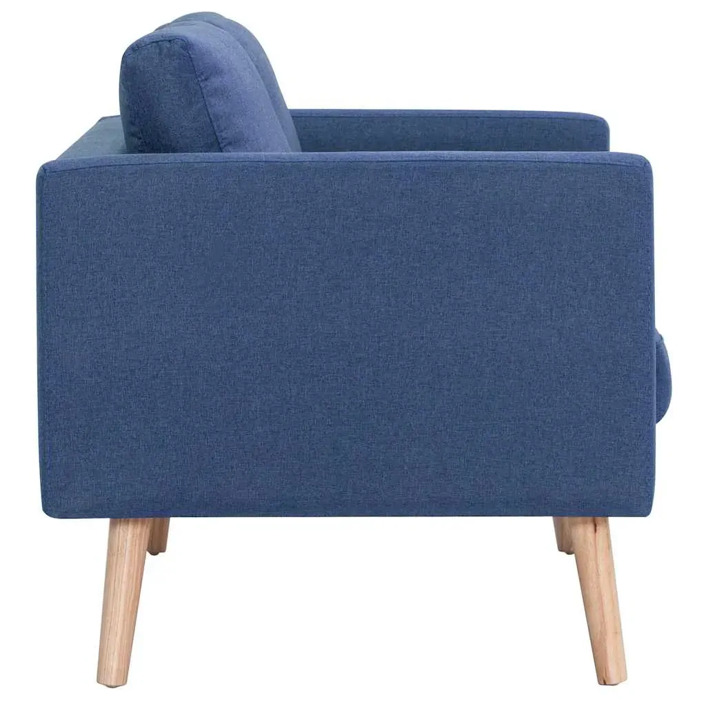 2 Piece Sofa Set Fabric Blue Price