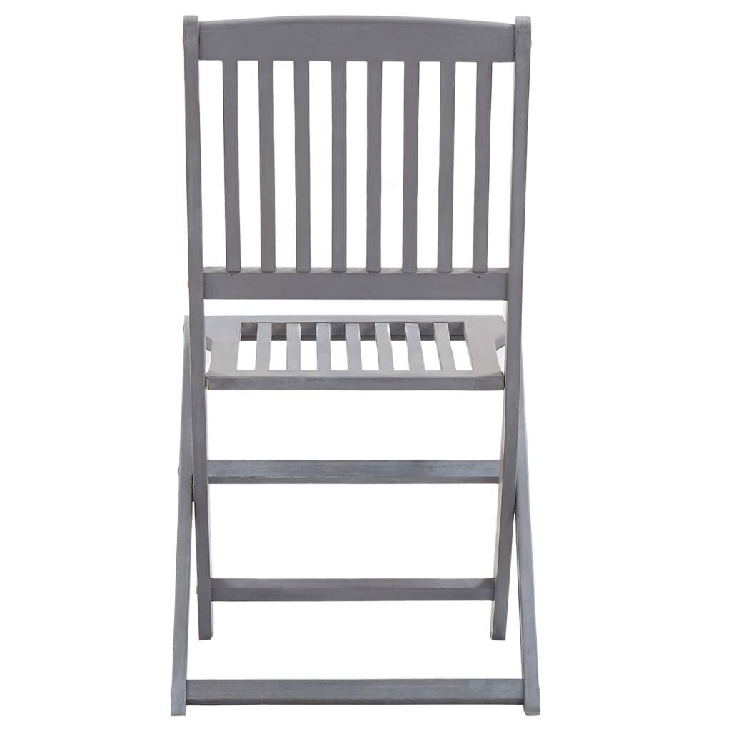5 Piece Garden Dining Set Solid Wood Acacia Grey Price