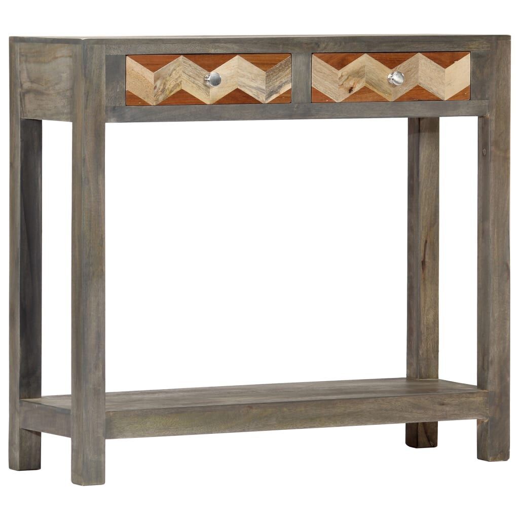 Console Table Grey 86x30x76 cm Solid Mango Wood Price