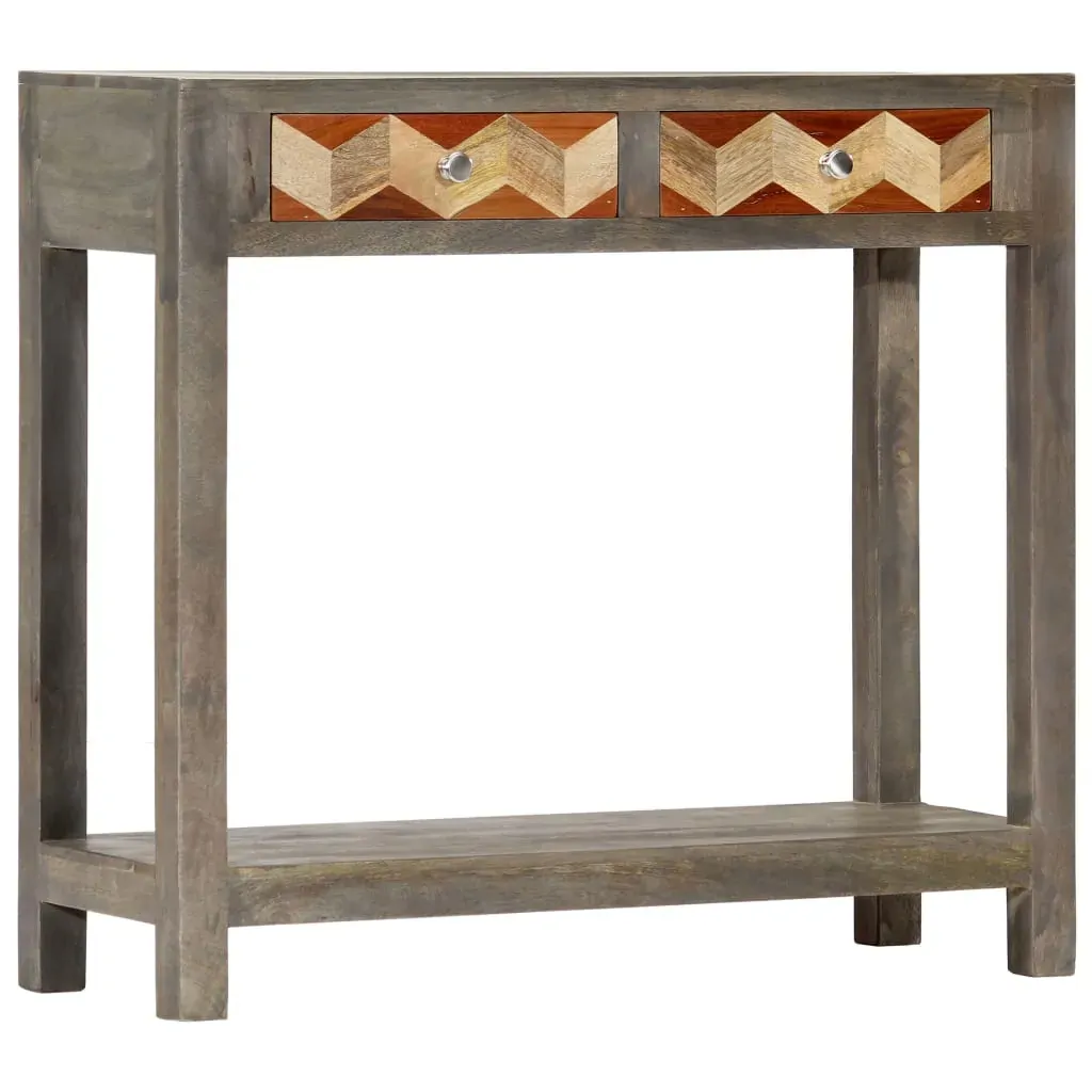 Console Table Grey 86x30x76 cm Solid Mango Wood Price