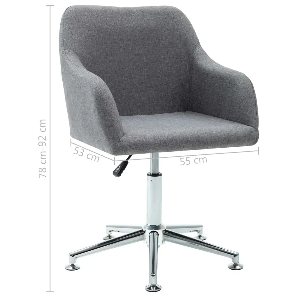 Swivel Dining Chairs 2 pcs Light Grey Fabric Price