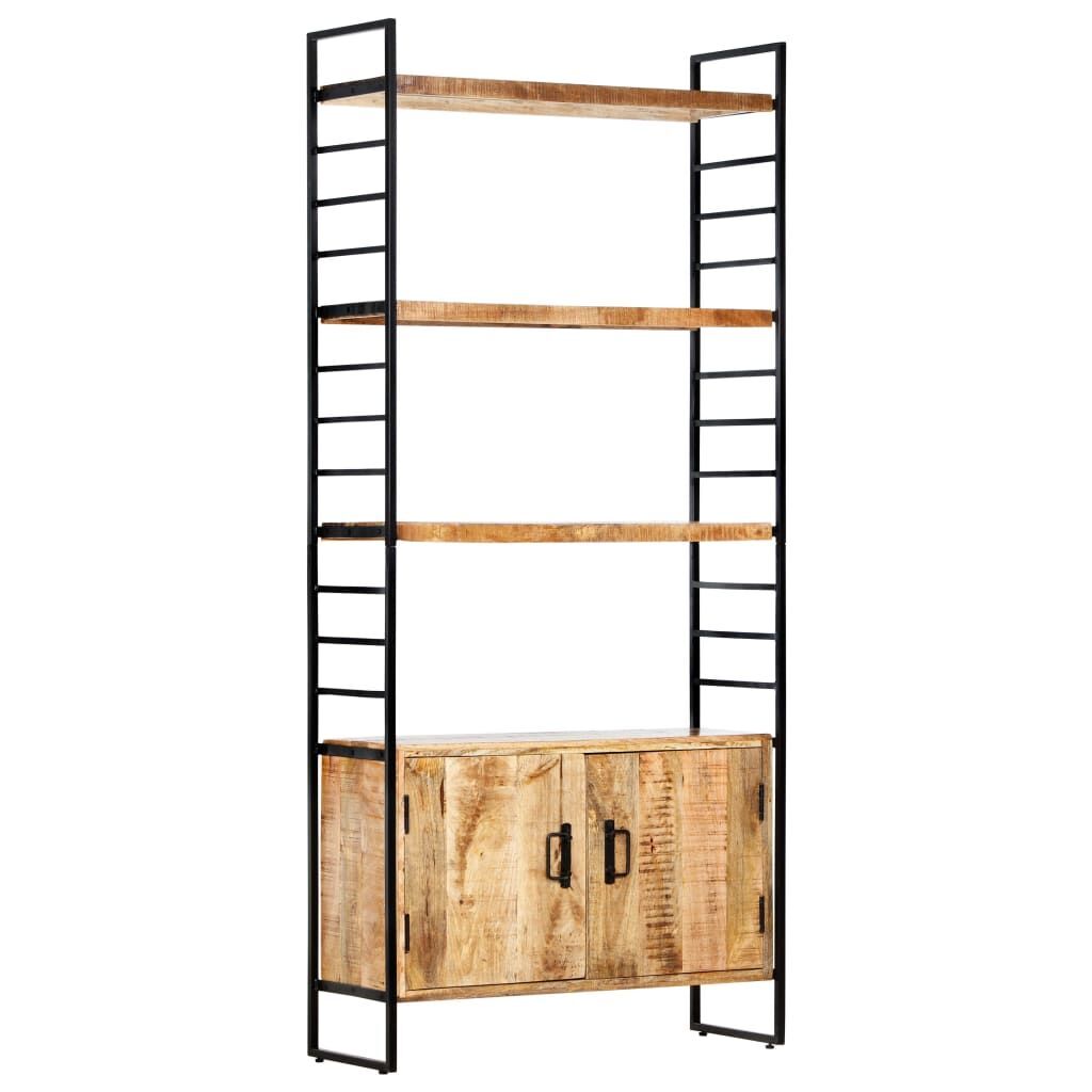 4-Tier Bookcase 80x30x180 cm Rough Mango Wood Price