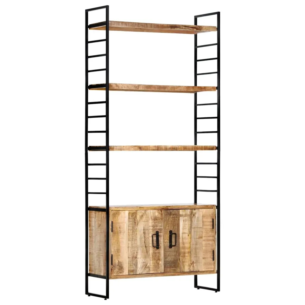 4-Tier Bookcase 80x30x180 cm Rough Mango Wood Price
