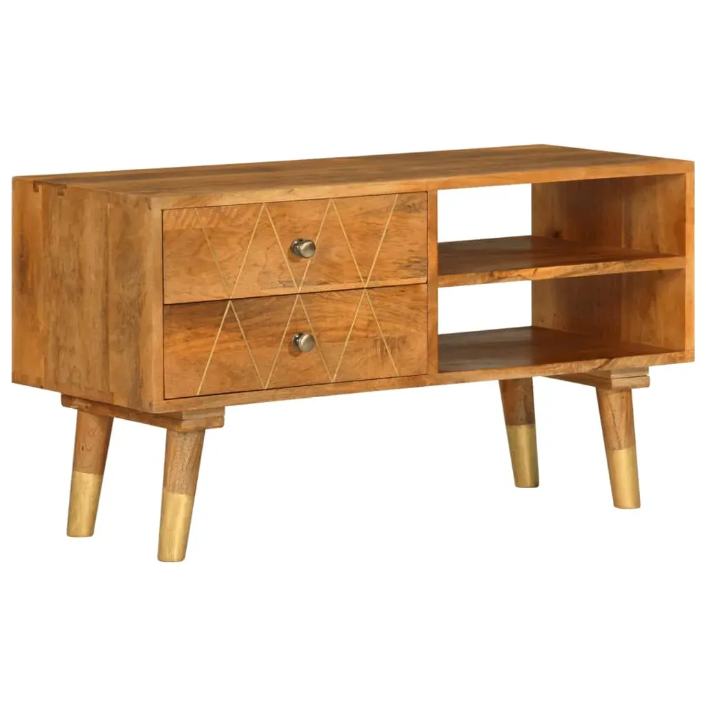 TV Cabinet 85x35x47 cm Solid Mango Wood Price