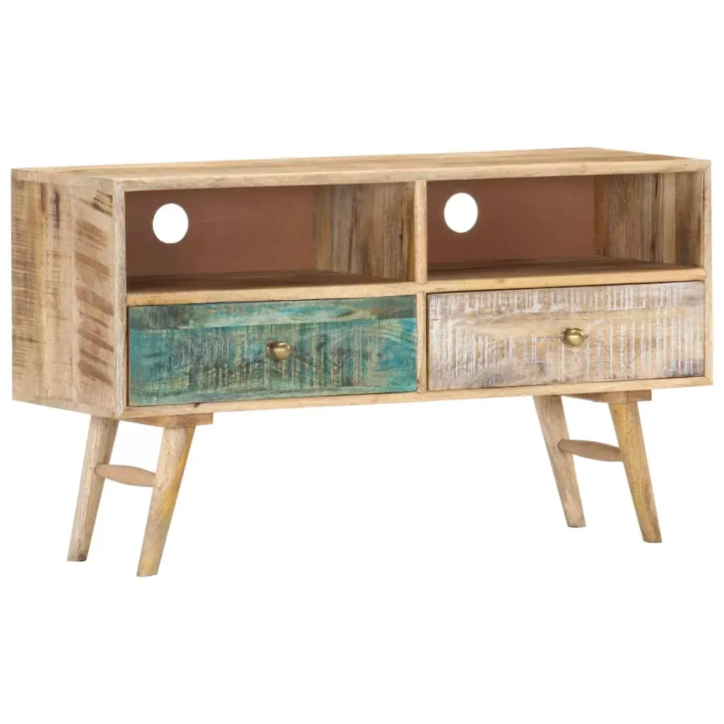 TV Cabinet 88x30x50 cm Solid Mango Wood Price