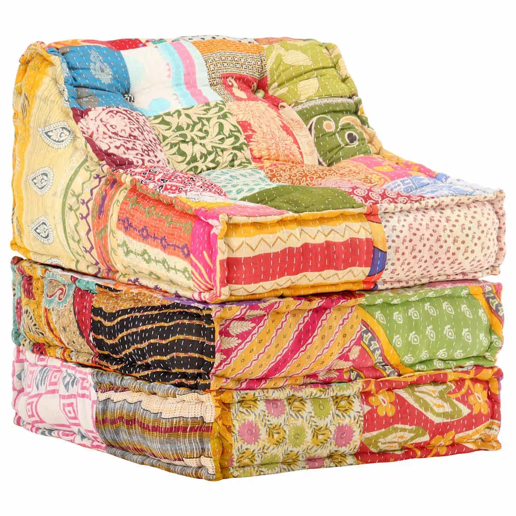 Modular Pouffe Patchwork Fabric Price