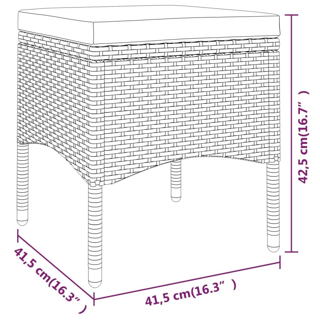 5 Piece Garden Dining Set Poly Rattan Beige (310551+310612) Price