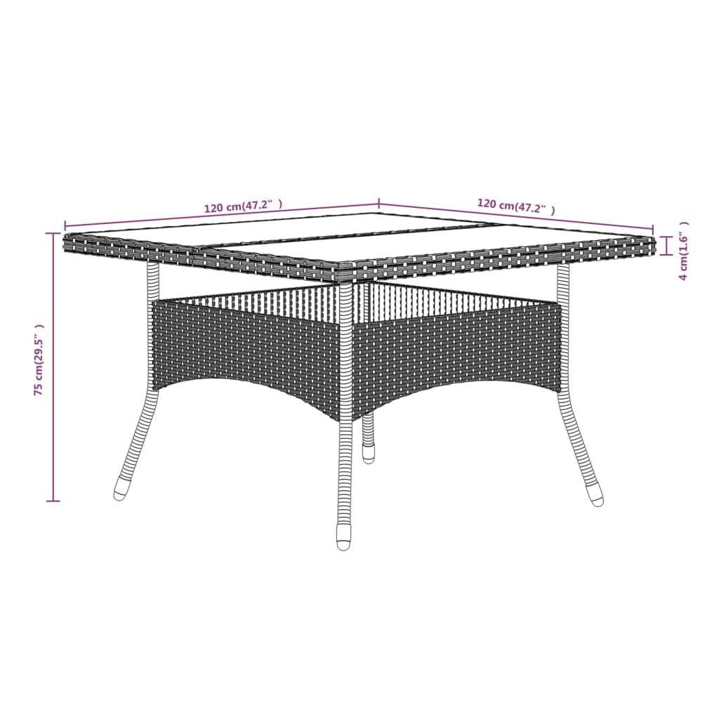 5 Piece Garden Dining Set Poly Rattan & Solid Acacia Wood Black Price