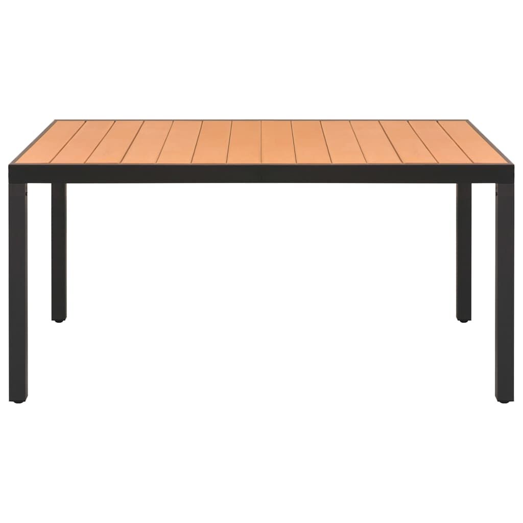 7 Piece Garden Dining Set Black and Brown Price