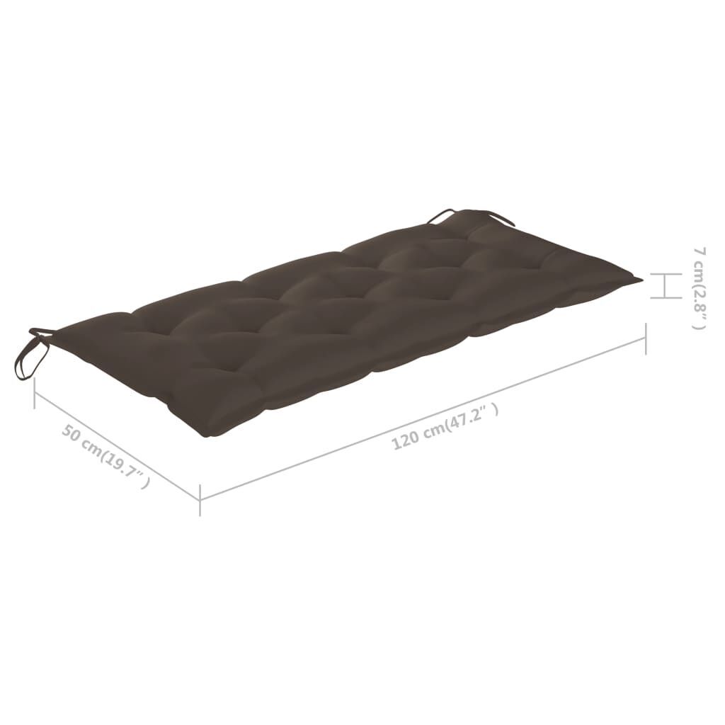 Garden Bench with Cushion 120 cm Bamboo Price