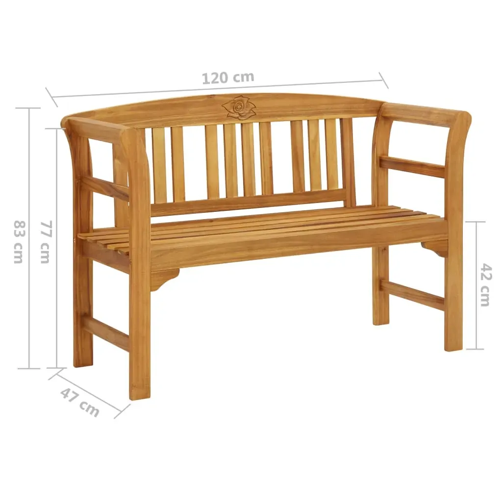 Garden Bench with Cushion 120 cm Solid Acacia Wood Price
