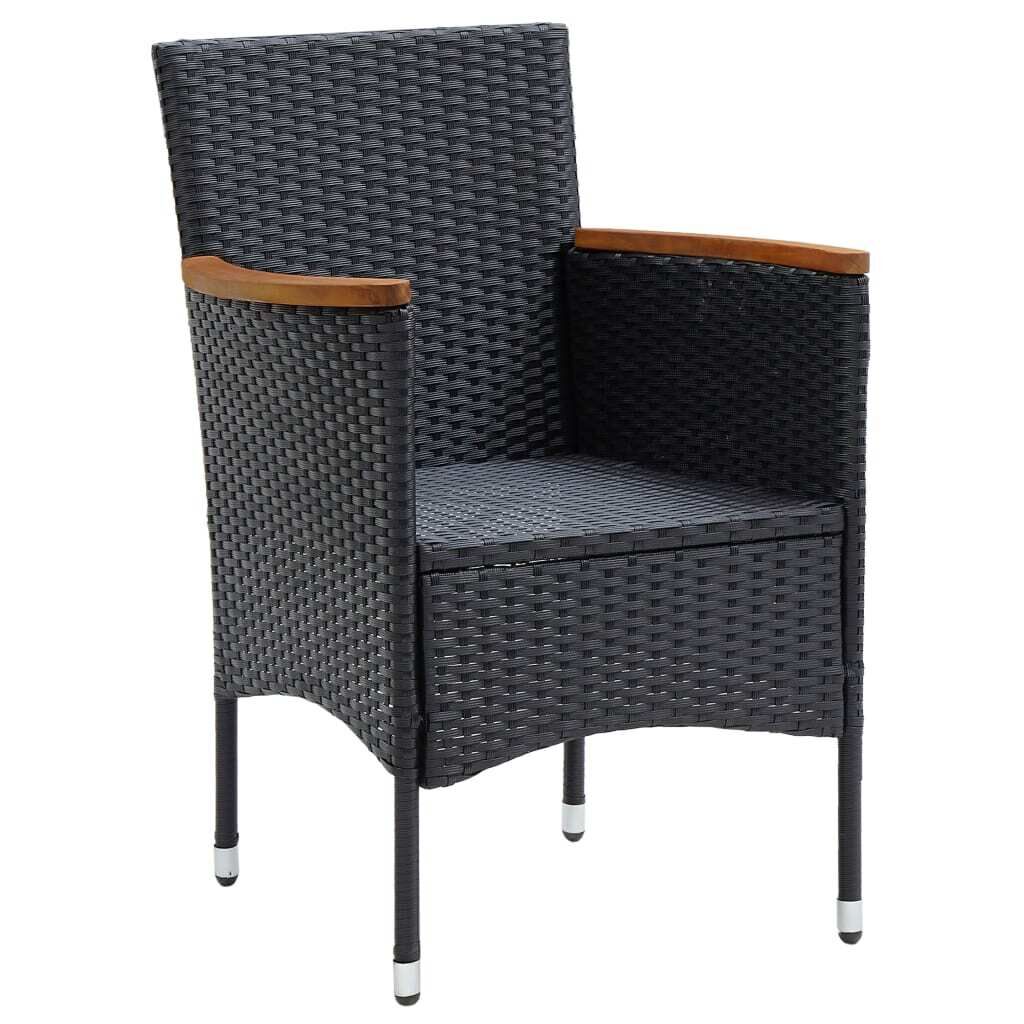 9 Piece Garden Dining Set Black Price