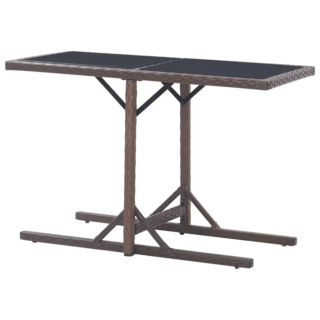 3 Piece Garden Dining Set Brown Price