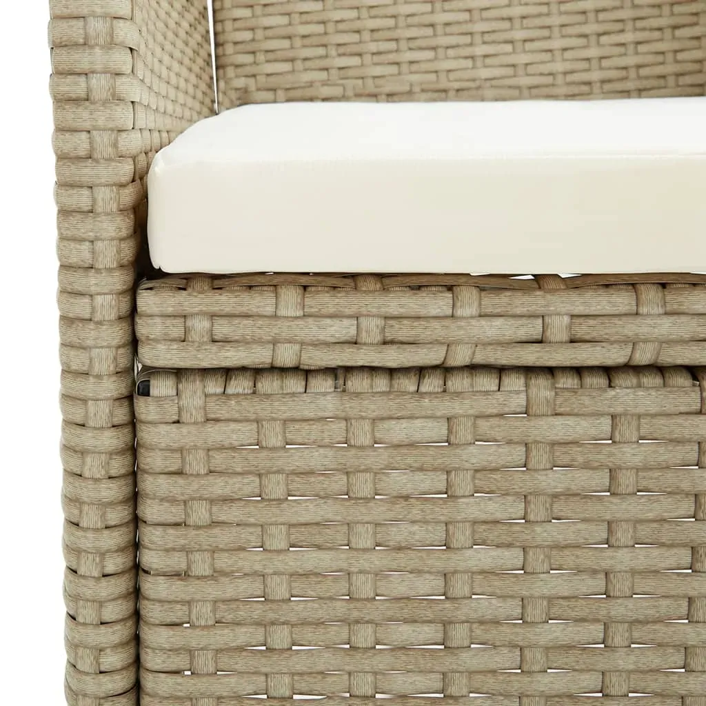 3 Piece Garden Dining Set Beige Price