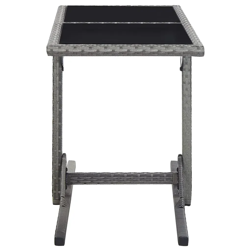 3 Piece Garden Dining Set Grey Price