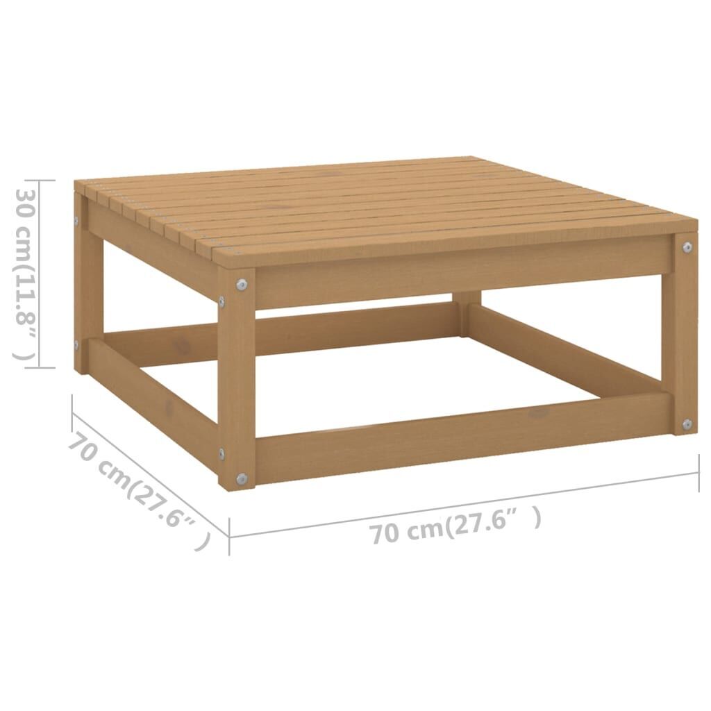10 Piece Garden Lounge Set Honey Brown Solid Pinewood Price