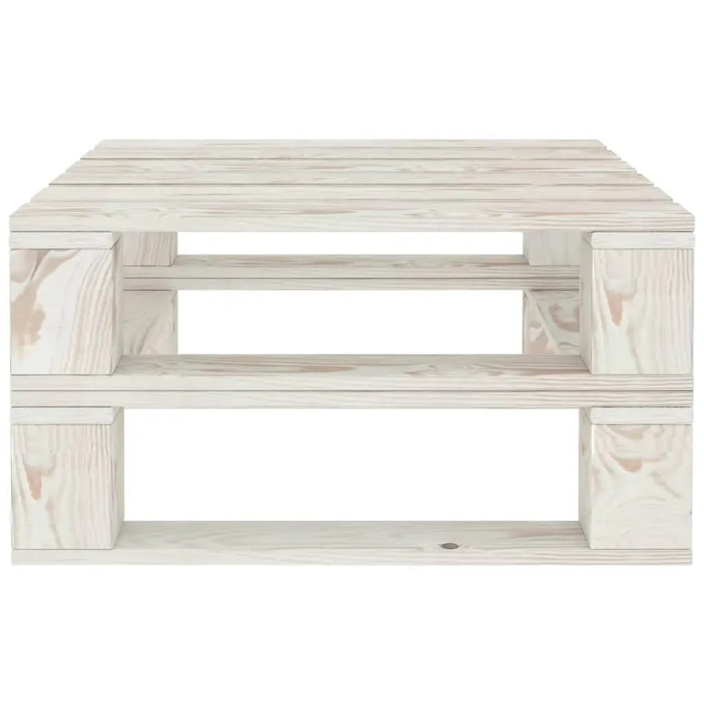 5 Piece Garden Pallet Lounge Set Solid Pinewood White Price