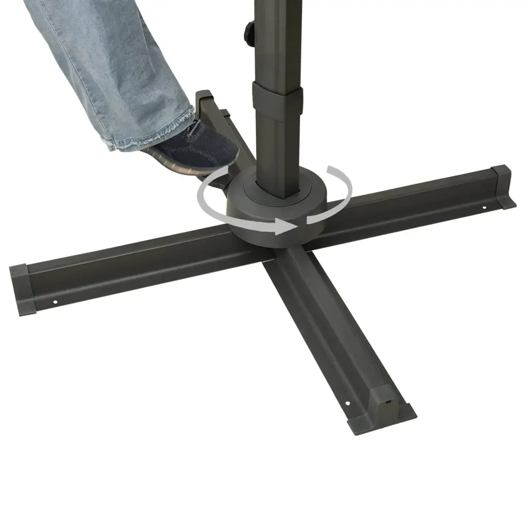 Cantilever Garden Parasol with Pole and LED Lights Anthracite 300 cm Price