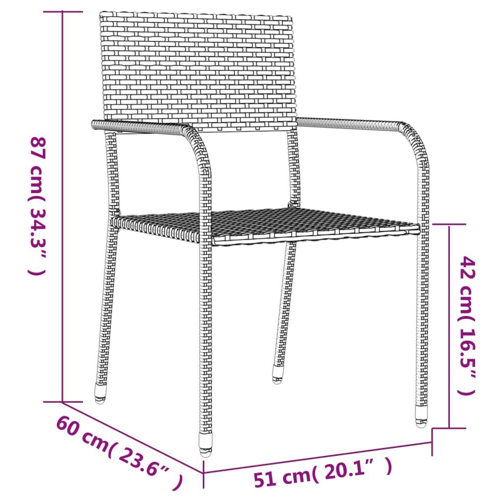 5 Piece Garden Dining Set Grey Poly Rattan Price