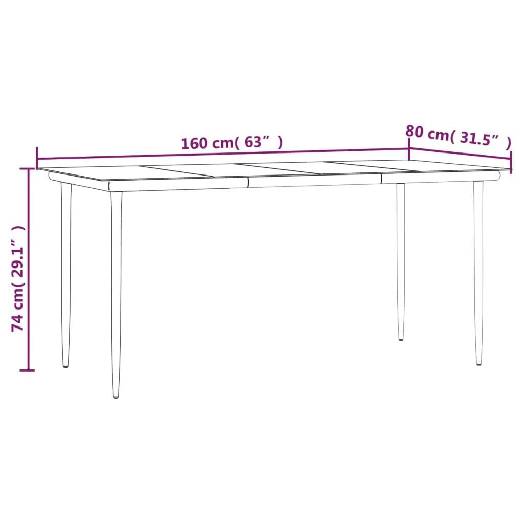 5 Piece Garden Dining Set with Cushions Anthracite Poly Rattan Price