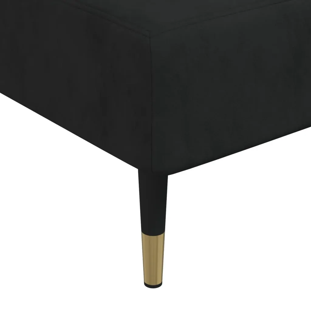 L-shaped Sofa Black 279x140x70 cm Velvet Price