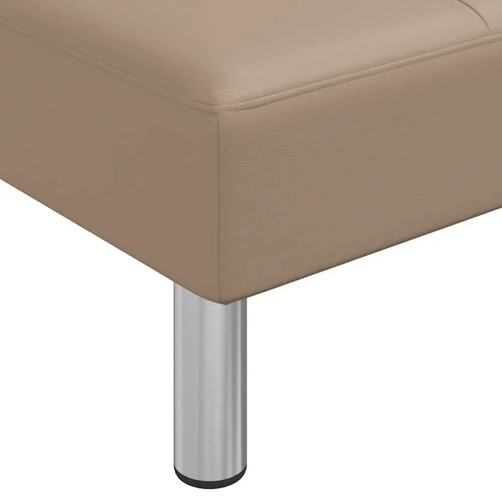 L-shaped Sofa Bed Cappuccino 255x140x70 cm Faux Leather Price