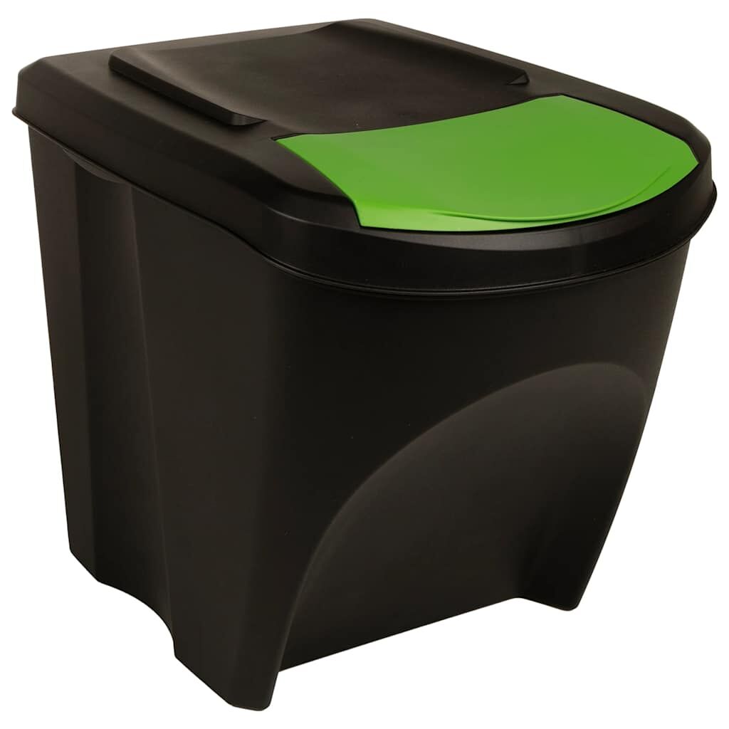 Stackable Garbage Bin Boxes 4 pcs Anthracite 100 L Polypropylene Price