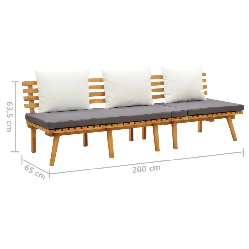 Garden Day Bed 200x65 cm Solid Wood Acacia Price