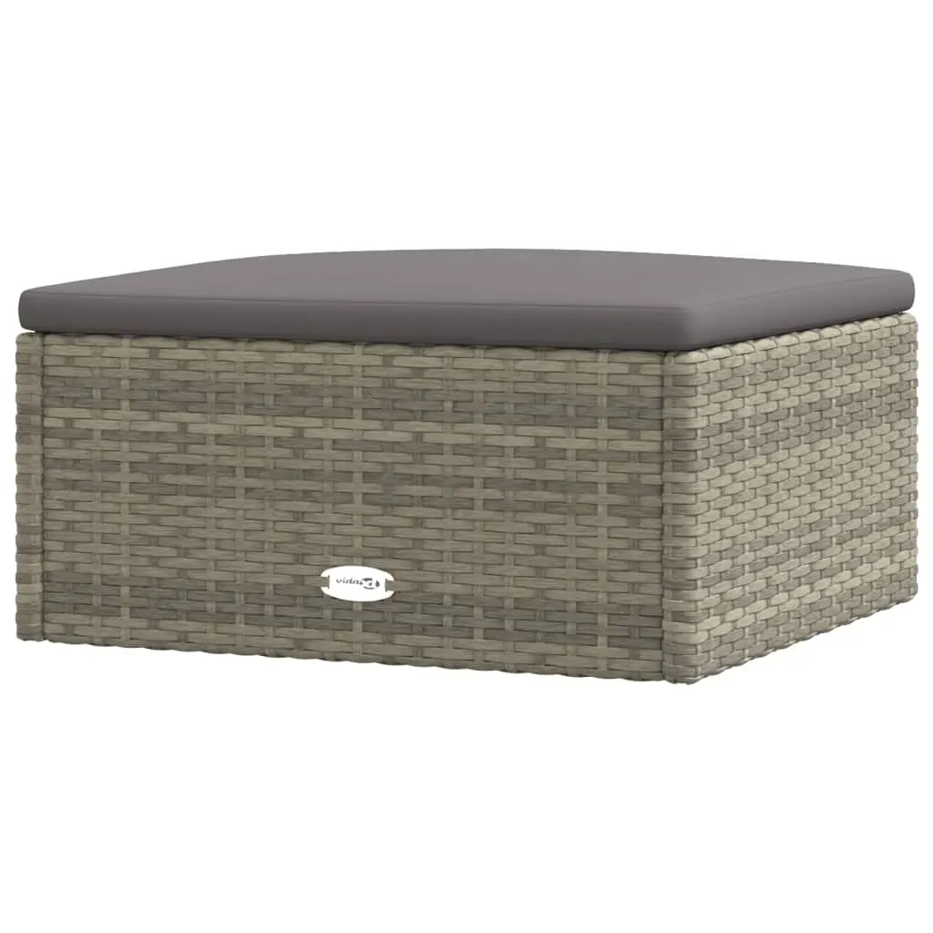 10 Piece Garden Lounge Set with Cushions Grey Poly Rattan Price