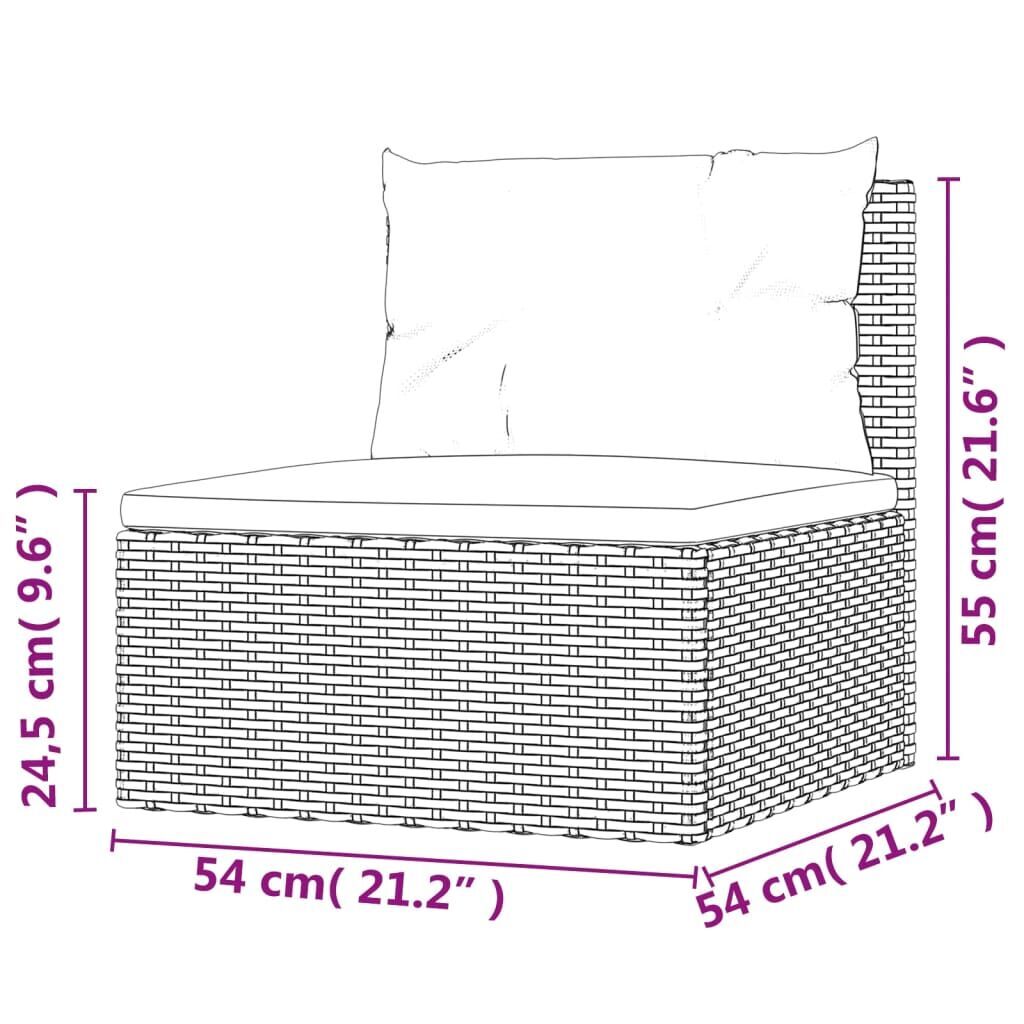10 Piece Garden Lounge Set with Cushions Grey Poly Rattan Price