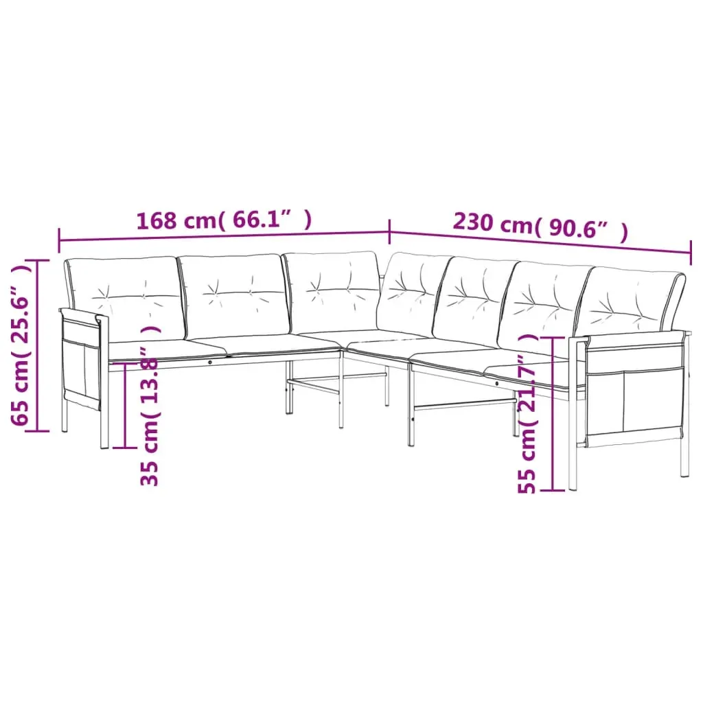 2 Piece Garden Dining Set Anthracite Steel Price