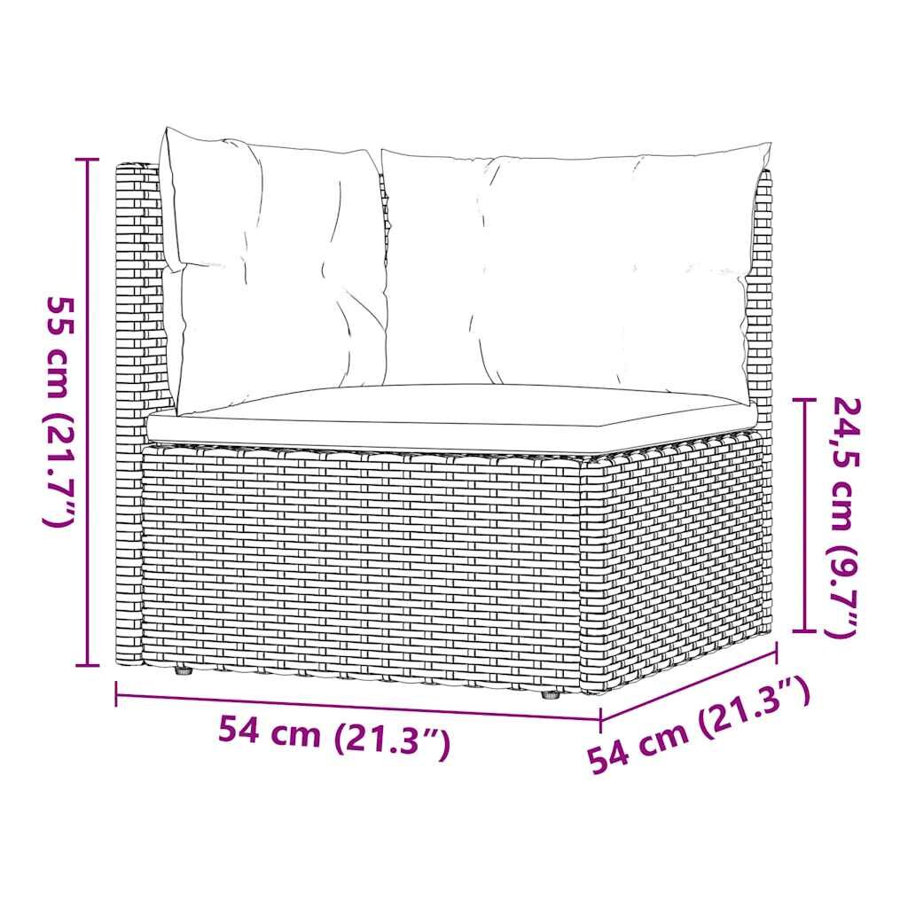 3 Piece Garden Lounge Set with Cushions Grey Poly Rattan Price