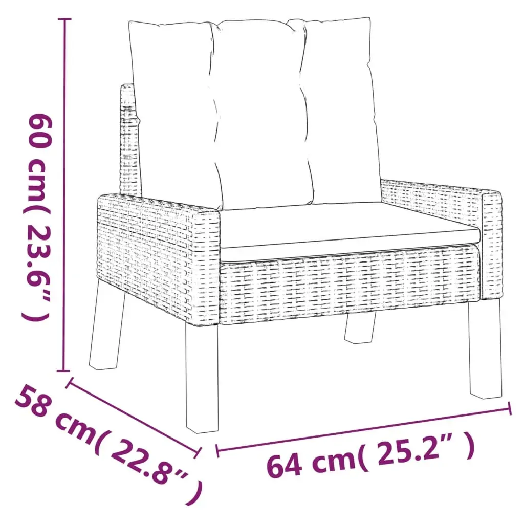 4 Piece Garden Lounge Set with Cushions Poly Rattan&Solid Wood Price